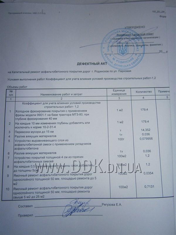 Дефектный акт на текущий ремонт образец казахстан